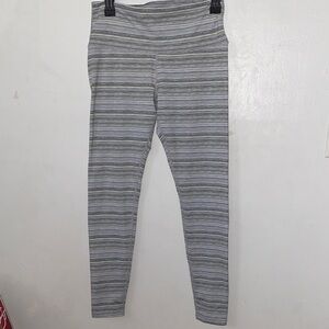 Glyder Women's Gray Striped Leggings